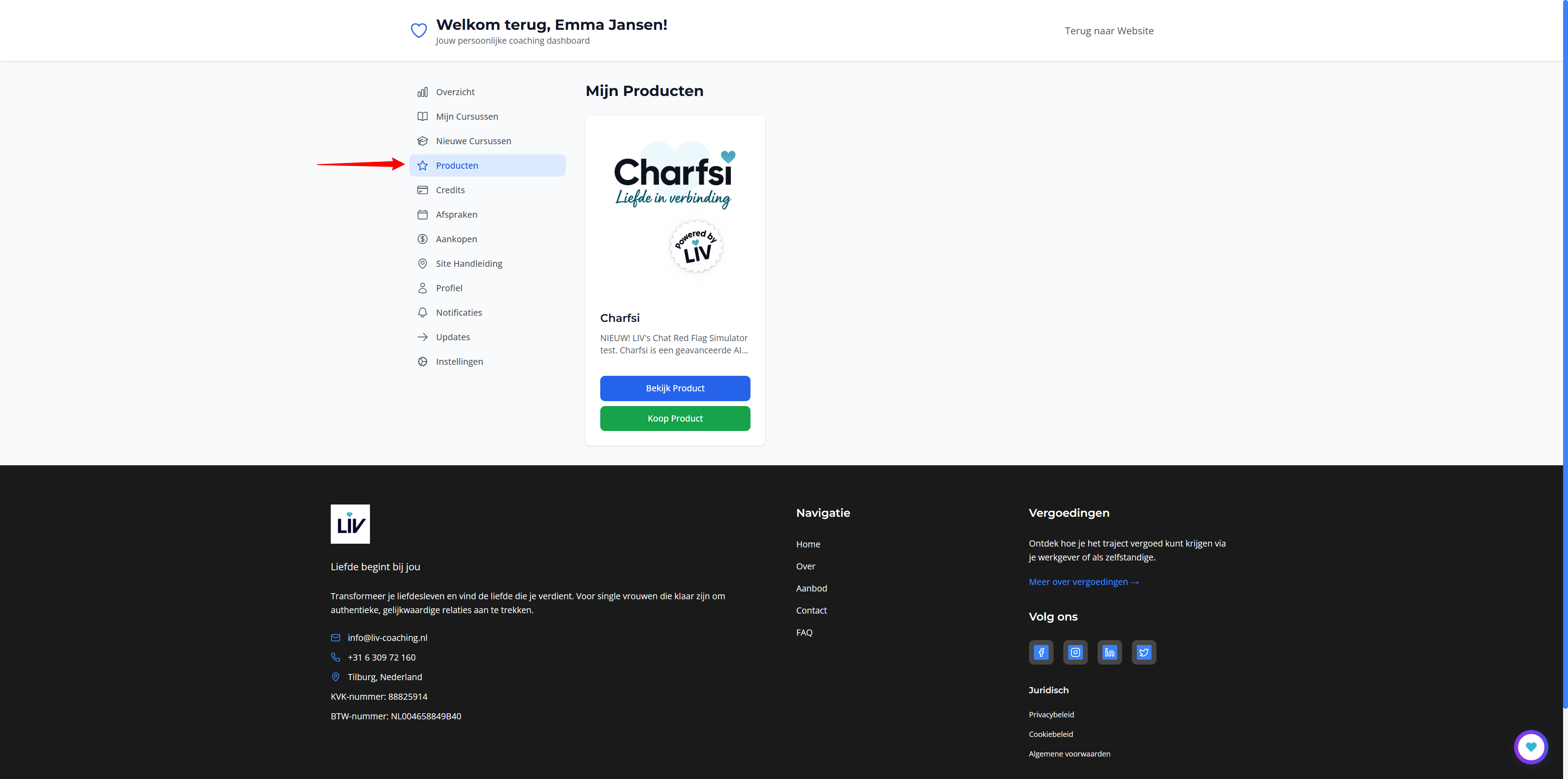 Stap 2: Credits kopen – Pakketten bekijken: Screenshot: credits-pakketten