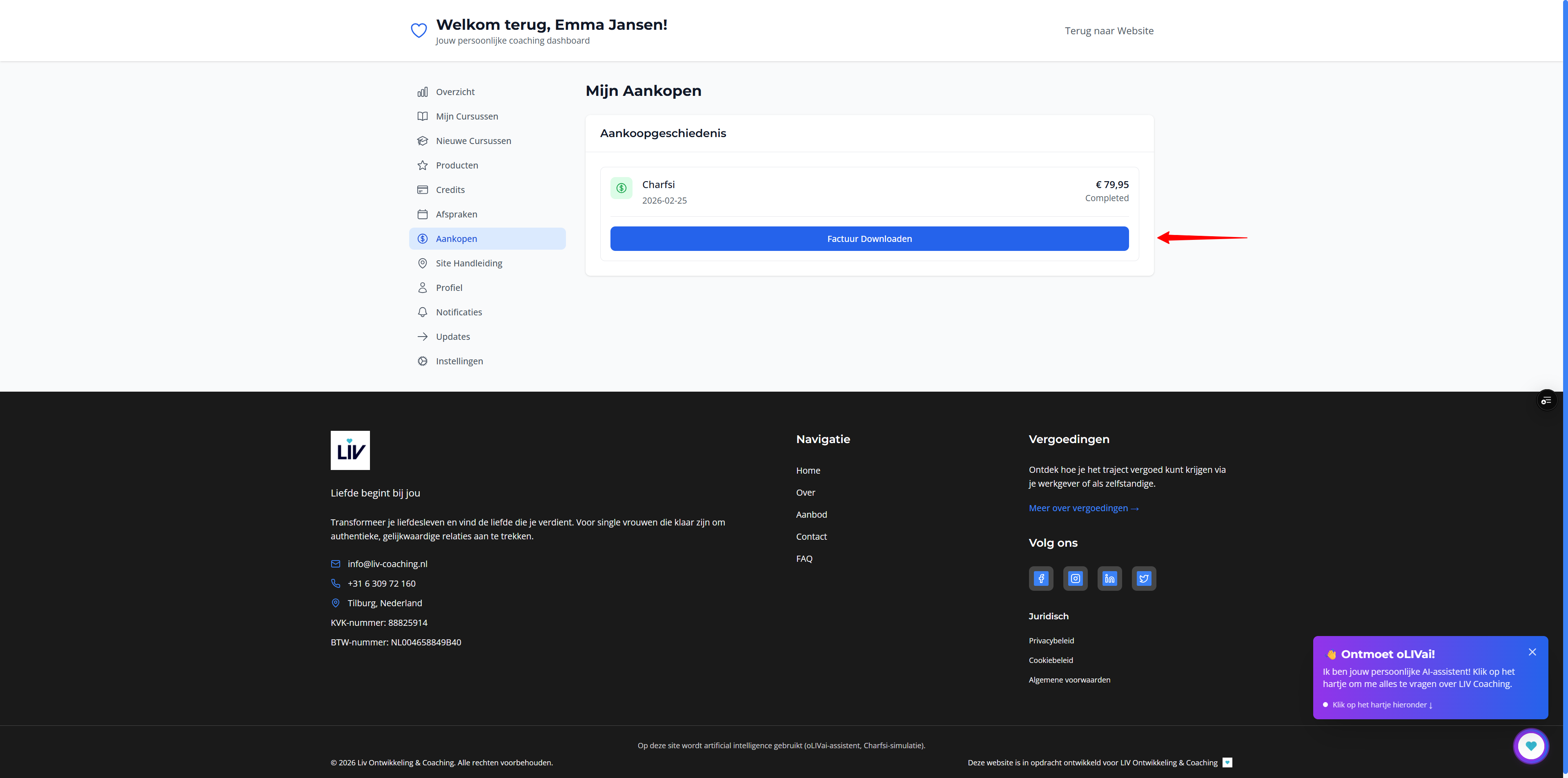 Stap 2: Credits kopen – Afrekenen: Screenshot: betalen